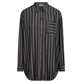 Co'Couture SueCC Stripe Oversized Skjorte, Sort